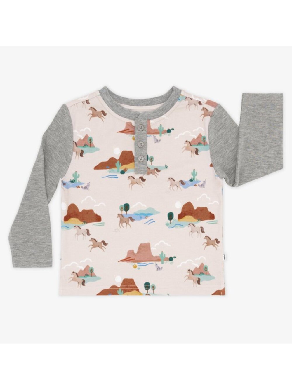 NWT Little Sleepies Trail Blazers Long Sleeve Henley Tee - Size 5 / Size 5T